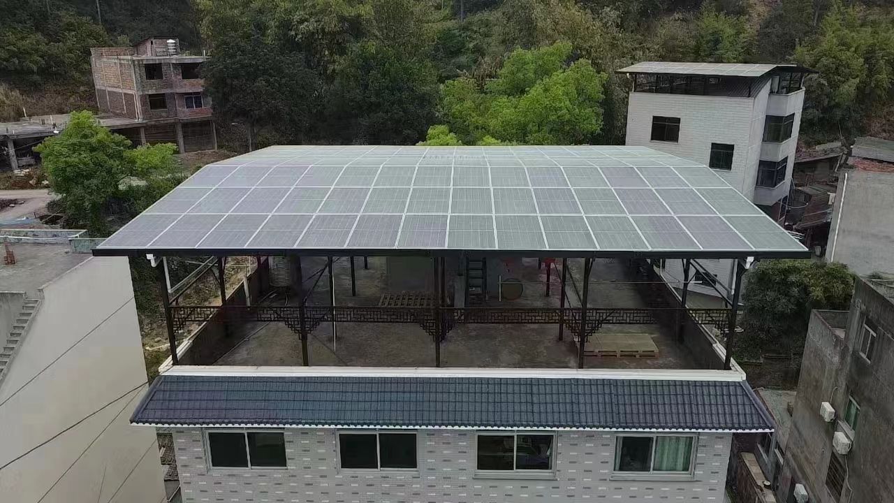 射阳15kw+10kwh自建别墅家庭光伏储能系统